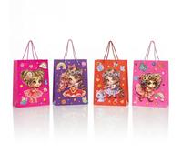 Luxury Gift Bags with Handles 12 Pack Assorted Sizes Colours Reusable Kraft Paper Bags for Presents Birthdays Christmas Parties Kids Adults Weddings Baby Showers Sweets. (Disney Girls Bag 2)