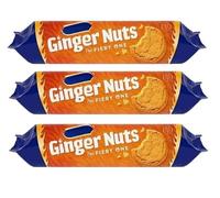 Luxury Ginger Nuts Biscuits, 250g | Deliciously spiced and crunchy biscuits | Great for snacking or Dipping | Multipack bundle | Afternoon tea biscuits to share with Friends and Family (Pack of 3)