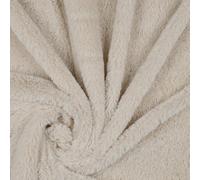 Luxury Glitter Short Plush Faux Fur Fabric Material Ecru 10MTR