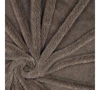Luxury Glitter Short Plush Faux Fur Fabric Material Taupe 5MTR