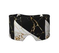 Luxury Gold Marble Abstract Black and White, Full Eye Covers Light Blocking Eye Mask Sleep Eye and Ear Muffs