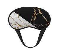 Luxury Gold Marble Abstract Black and White, Full Eye Covers Light Blocking Eye Masks Blackout Sleep Eye Muffs