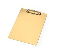 Luxury Gold Plated Stainless Steel Clipboard,A4/A5/A6 Office Legal Pad,File Document Holder Menu Writing Pad,Gifts for Staff Student-a5-1 Pack