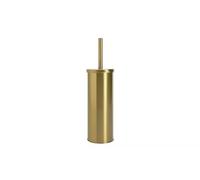 Luxury Gold Toilet Brush with Holder, Metallic Finish, Modern Bathroom Cleaning Accessory