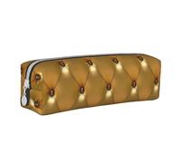 Luxury Gold Upholstery Background Pencil Case Leather Simple Zipper Pencil Bag, Color 4, 21 x 5 x 5.5 cm