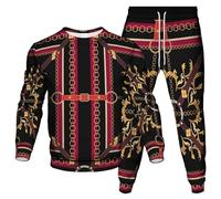 Luxury Golden Chain 3D Printed Women's Men's Tracksuit 2 Piece Set Sweatshirt and Joggers Hip Hop Activewear Streetwear