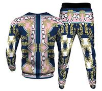 Luxury Golden Chain 3D Printed Women's Men's Tracksuit 2 Piece Set Sweatshirt and Joggers Hip Hop Activewear Streetwear