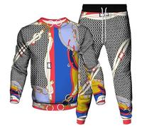 Luxury Golden Chain 3D Printed Women's Men's Tracksuit 2 Piece Set Sweatshirt and Joggers Hip Hop Activewear Streetwear