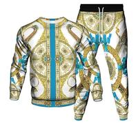 Luxury Golden Chain 3D Printed Women's Men's Tracksuit 2 Piece Set Sweatshirt and Joggers Hip Hop Activewear Streetwear