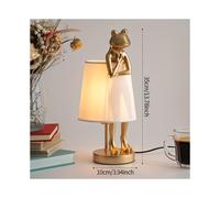 (Luxury Golden) Everyday Comfort | Whimsical Frog Table Lamp - Golden or Vintage Grey, Art Deco Style