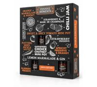 Luxury Gourmet Food Advent Calendar - 24 Mini Jars of Jam, Chutney For Cheese & Marmalade - Festive Moments Preserves Gift Hamper for Christmas - Unique Gourmet Countdown Gift