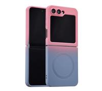 Luxury Gradient Case for Samsung Galaxy Z Flip 7 6 5 4 3 Soft Silicone Magnetic Charging Cover for Samsung Zflip 6 7(for Samsung Z Flip 7/PinkBlue)