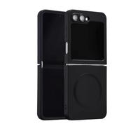 Luxury Gradient Case for Samsung Galaxy Z Flip 7 6 5 4 3 Soft Silicone Magnetic Charging Cover for Samsung Zflip 6 7(for Samsung Z Flip 4/Black)