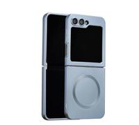 Luxury Gradient Case for Samsung Galaxy Z Flip 7 6 5 4 3 Soft Silicone Magnetic Charging Cover for Samsung Zflip 6 7(for Samsung Z Flip 6/SkyBlue)