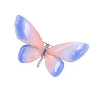 Luxury Gradient Peach Butterfly Brooch | Premium Metamorphic Copper Jewelry for Elegant Outfit Enhancement Stylish Butterfly Pin
