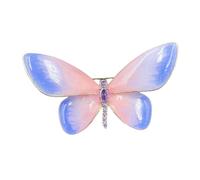 Luxury Gradient Peach Butterfly Brooch | Premium Metamorphic Copper Jewelry for Elegant Outfit Enhancement Stylish Brooch for Women