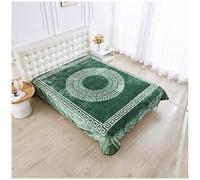 Luxury Greek Key Throw Green 200x240cm Super Soft Plush Fleece Warm Cosy Sofa Bed Mink Blanket Deep Sleeping Bed Throw Blanket (Green, 200 x 240)