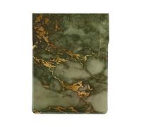 Luxury Green And Gold Marble, PU Leather Laptop Sleeve, Notebook Bag Laptop Case Sleeve Tablet Briefcase