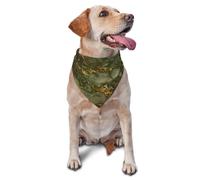 Luxury Green And Gold MarbleDog Bandanas Cat Puppy Scarfs Washable Pet Handkerchief