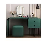 Luxury Green Vanity Set with Mirror & Stool | Modern Makeup Dressing Table for Bedroom Furniture | Stylish Home Decor for Girls | 80cm Size