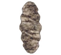 Luxury Grey & Brown Faux Fur Rug - 60X180 cm
