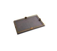 Luxury Grey Leather Breakfast Tray - Versatile Dining Table & Coffee Table nizer for Fruits & Snacks - Perfect for Porch & Model Room Decor