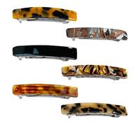 Luxury Hair Clips - Pack of 6 Tortoishell Barrettes, Strong Holding Hair Accessories with Hairstyles in Elegant | Stylish Hair Pins for Work Travel Beach Parties Everyday Life, 2.95 x 0.47 Inches