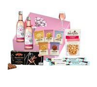 Luxury Hamper for Her - Includes Rosé Wine, Cookie Biscuits, Baileys Chocolates and Popcorn- Gift for Mother’s Day, Valentine’s Day and Special Treats.