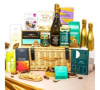 Luxury Hamper with Truffles & Hot Chocolate Set, Wicker Sharing Family Hamper, Fathers Day Gift Hamper for Dad by EDEN & CO - Plus 2 Prosecco
