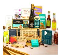 Luxury Hamper with Truffles & Hot Chocolate Set, Wicker Sharing Family Hamper, Fathers Day Gift Hamper for Dad by EDEN & CO - Plus 2 Non-Alcoholic Mocktails