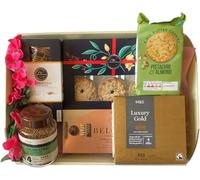 Luxury Hampers Christmas Hamper Gift Box, 8 Items Including Mince Pies, Coffee, Tea, Cookies, Chocolates, 2kg