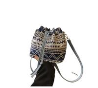 Luxury Handbag ClutchPurse Fashion Floral Ethnic Style Linen Fabric Women Crossbody Shoulder Bag(Blue)