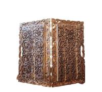 Luxury Handcrafted Wooden Backgammon Board, Ornate Carved Panels, Made in Uzbekistan