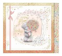 Luxury Handmade Me to You Mother's Day Card With Keepsake Box, Tatty Teddy Bear With Bouquet - Official Collection 12 x 14 inches