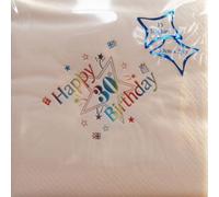 Luxury Happy 30th Birthday Napkins