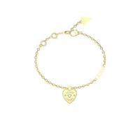 Luxury Heart Charm Bracelet by Guess - Stainless Steel / Crystal