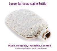 Luxury Heatable Bottle Microwavable Faux Fur Lavender Scented Heat Pad Beige
