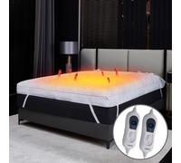 Luxury Heated 4 Inch Microfiber Mattress Topper With Variable Daul Control (Double 135 x 190 Cms)