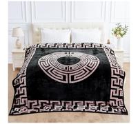 Luxury Heavy Blanket 7Kg - Sherpa Fleece Reversible Bed Throw Blanket Greek 2 Ply - Deep Sleeping - Anxiety Relief - Polyester Weighted Blanket For Adult (200 x 240 Cm)