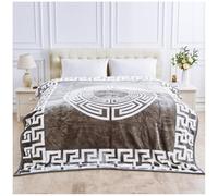 Luxury Heavy Blanket 7Kg - Sherpa Fleece Reversible Bed Throw Blanket Greek 2 Ply - Deep Sleeping - Anxiety Relief - Polyester Weighted Blanket For Adult (200 x 240 Cm), Apollo