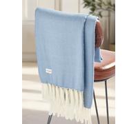 Luxury Herringbone Throw U.S. POLO ASSN. Grey 130cm x 170cm