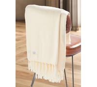 Luxury Herringbone Throw U.S. POLO ASSN. Lemon 130cm x 170cm