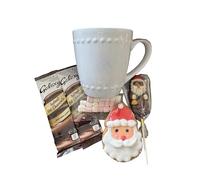 Luxury Hot Chocolate Gift Set with Mug, Hot Chocolate Sachets, Santa Lolly, Festive Cookie & Mini Marshmallows - Cosy Night In Treat, Christmas Stocking Filler or Secret Santa Gift
