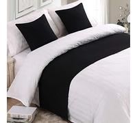 Luxury Hotel Bed Runner Premium Bedding Decorative Strip for King Size Bed Black 50x240cm