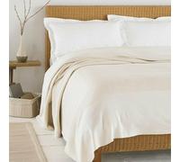 Luxury Hotel Quality 100% Cotton Waffle Style Honey Comb Throw Blanket Perfectly Soft & Warm (180x250, Sand)