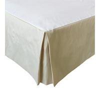 Luxury Hotel Quality Elastic Dust Ruffle Cotton & Linen Bedskirt for Twin Queen California King Solid 3 Sided Fabric Elegant Bed Frame Cover