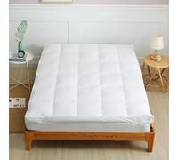 Luxury Hotel Quality Mattress Topper Micro-Gel 10cm / 4" & Micro-Fibre Filling | 4" (10cm) EXTRA DEEP 100% Super Soft MICROFIBRE Feels Like Down MATTRESS TOPPER (Double 137cm x 190cm+10CM)