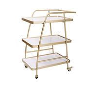 Luxury Hotel Restaurant Bar Cart with Cocktail Service Side Table & nizational Features for Kitchen - Elegant Mobile Serving Trolley