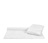 Luxury Hotel & Spa Towel 100% Genuine Turkish Cotton Greek Key (Large Bath Mat - Set of 2, White)