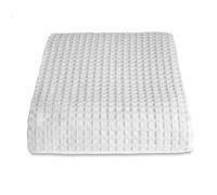 Luxury Hotel Waffle Throw Blanket Bedspread - 100% Cotton Allure Bath Fashions White Extra Large